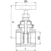 Bronzen schuifafsluiter&nbsp;&nbsp;|&nbsp;&nbsp;KP-500